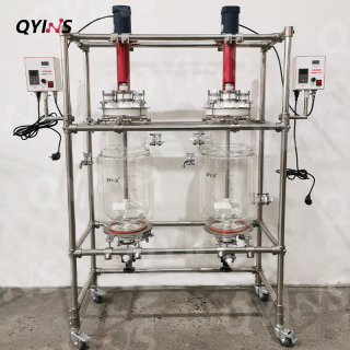 連續(xù)反應(yīng)釜 四氟釜蓋耐腐蝕軸套機(jī)械密封20L、30L、50L、100L