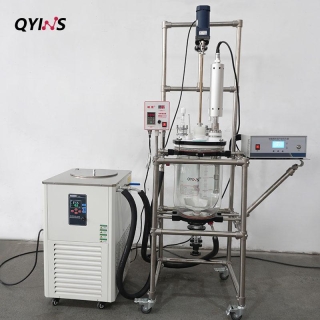 超聲波雙層玻璃反應(yīng)釜 配控溫反應(yīng)浴 10L、20L、30L、50L