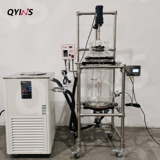 在線PH監測雙層玻璃反應釜20L、30L、50L