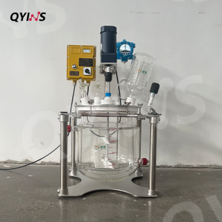 桌面型四氟釜蓋雙層玻璃反應(yīng)釜10L、20L、30L